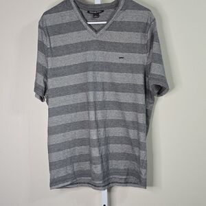 Michael Kors‎ Gray V-Neck T-Shirt Mens Sz XL